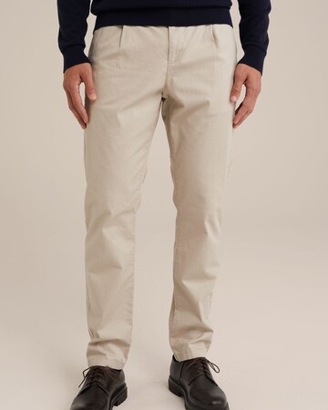 Regular Pantalon chino WE Fashion en beige : devant