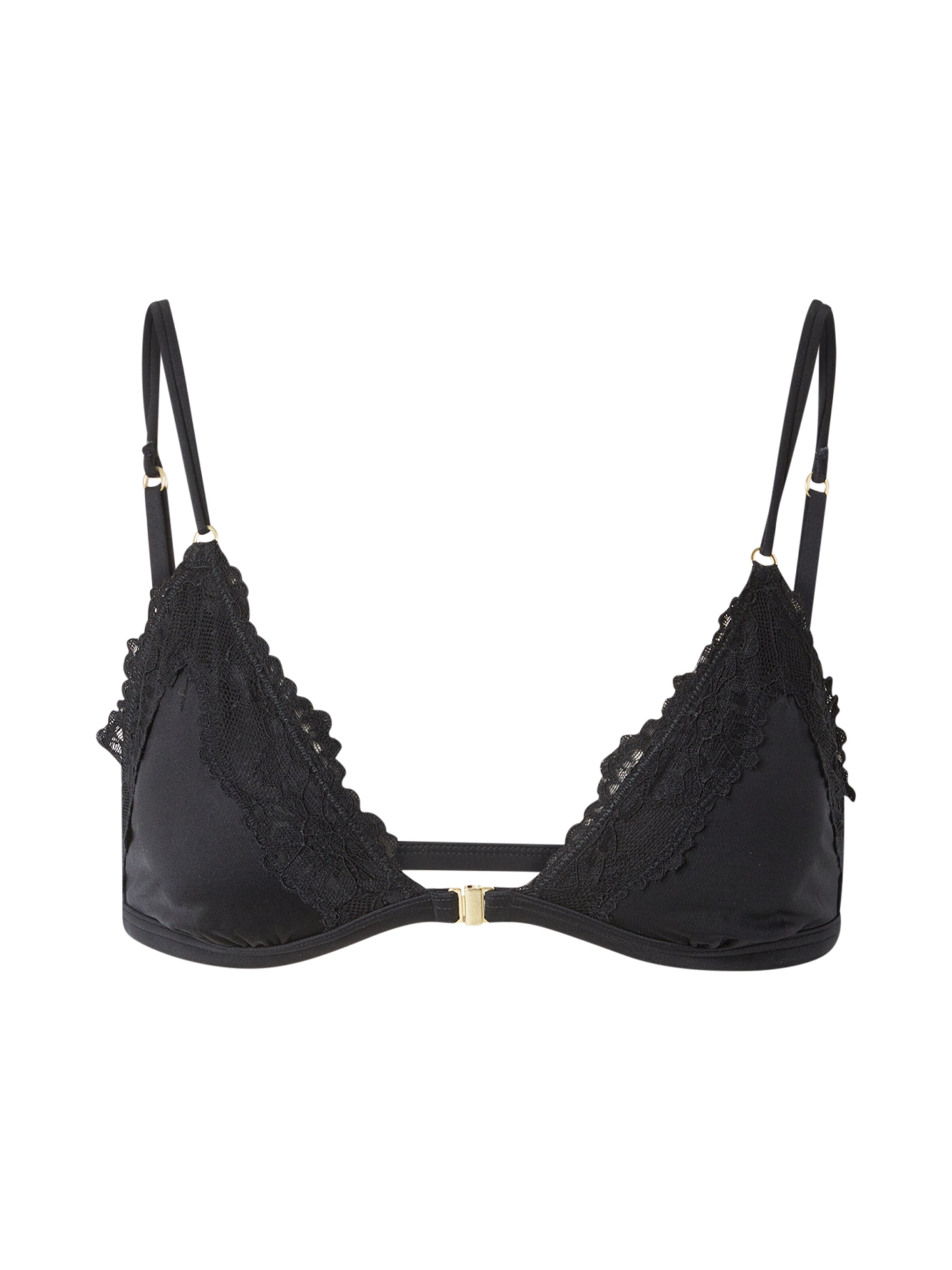 Triangle Soutien-gorge Abercrombie & Fitch en noir : devant