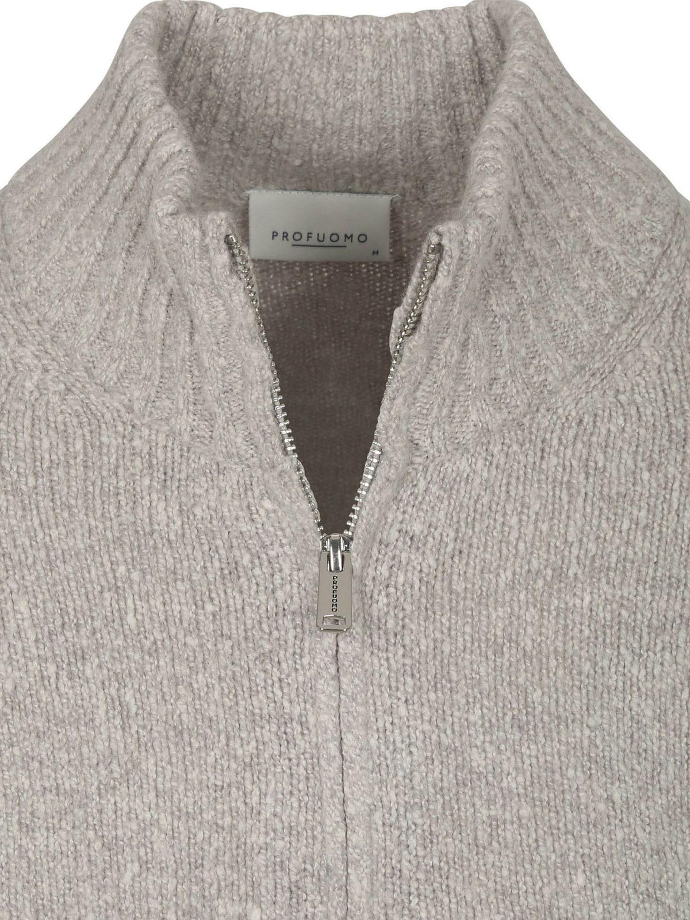 Profuomo Gebreid vest in Grijs