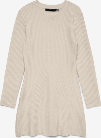 VERO MODA - Vestido de punto en beige: frente