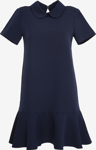 Awesome Apparel Shirt Dress in Blue: front