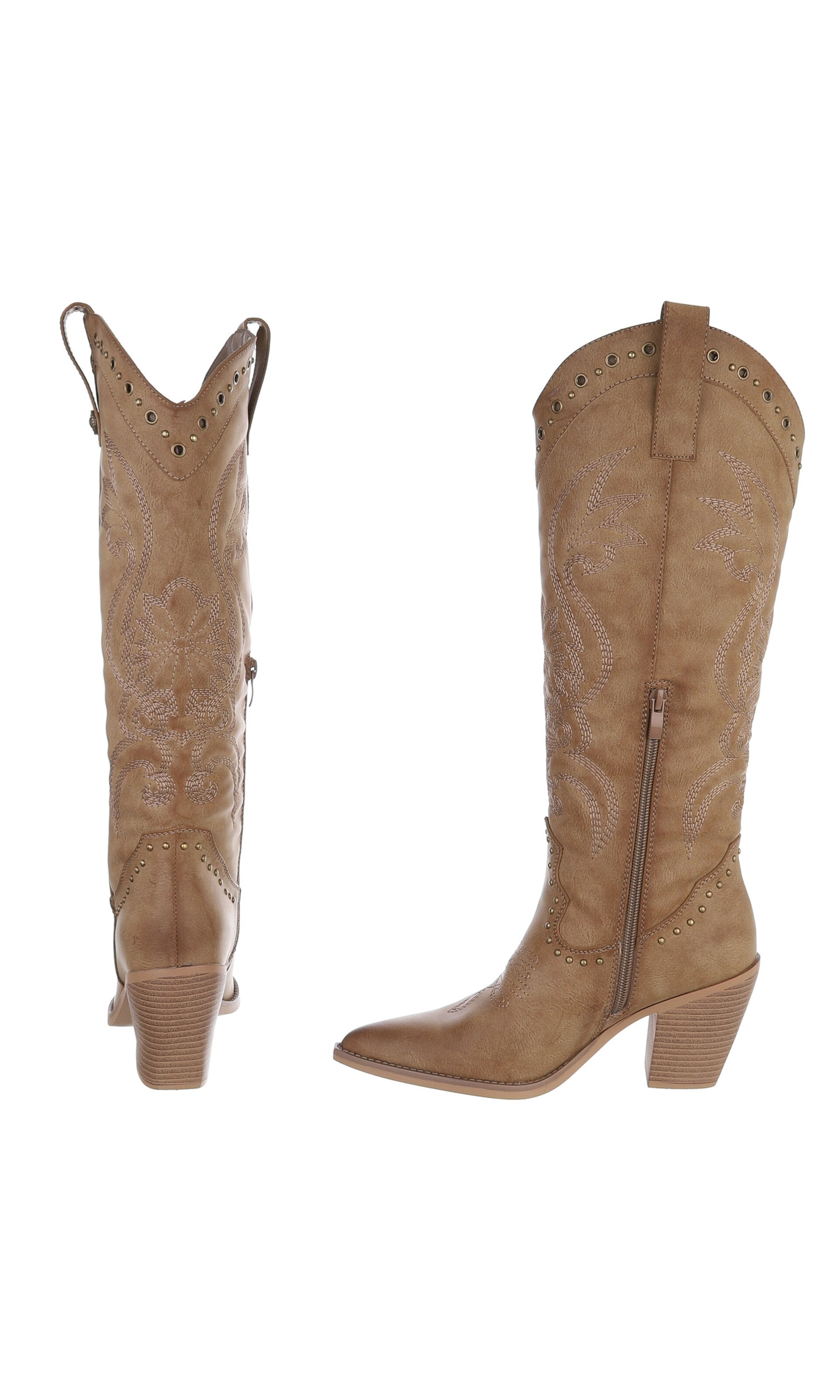 Ital-Design Cowboystiefel in Braun