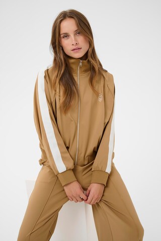 SAINT TROPEZ Sweatjacke 'OaklynnSZ' in Beige