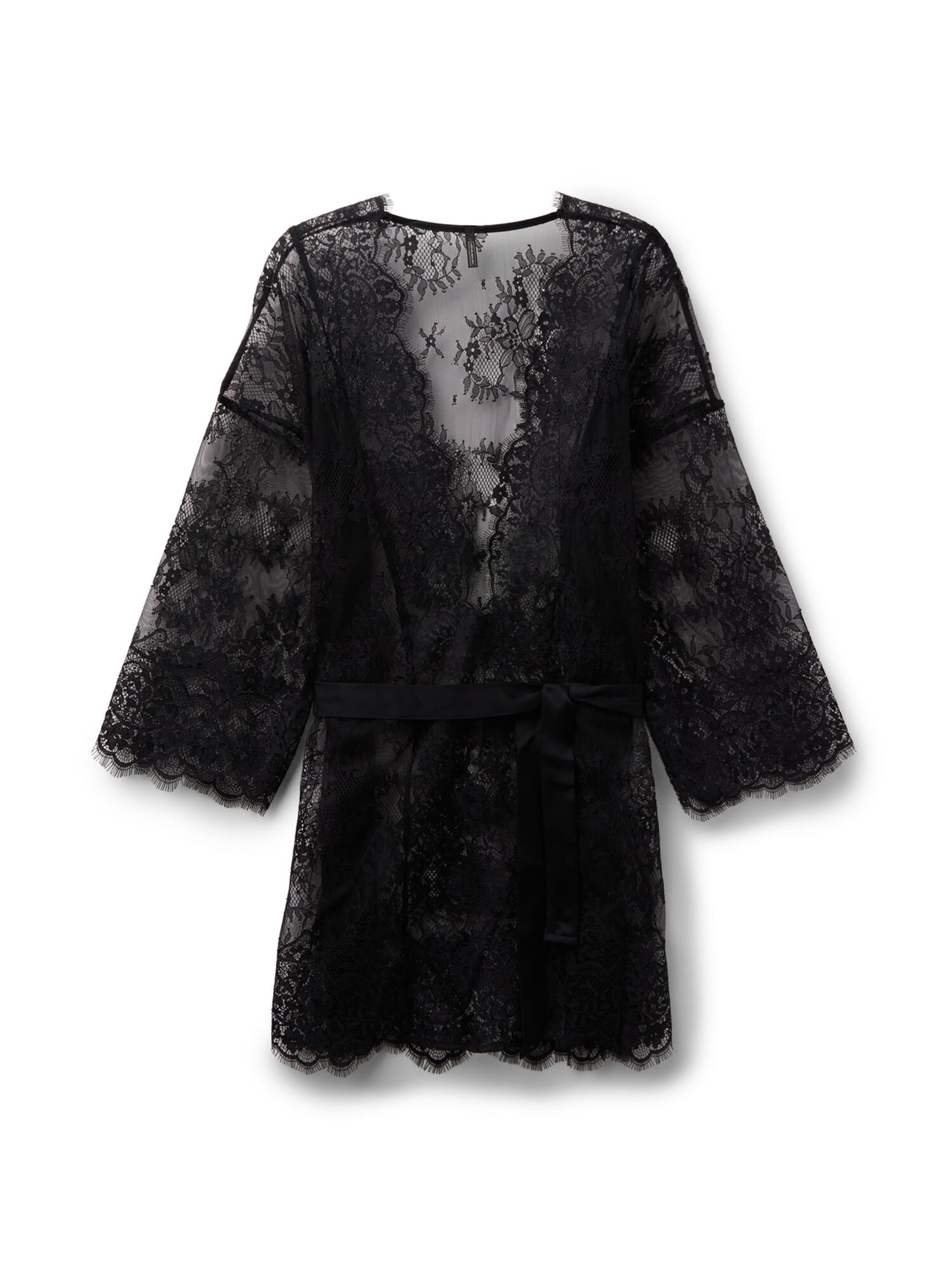 INTIMISSIMI Dressing Gown 'ELEGANCE EMBODIED KIMONO' in Black: front