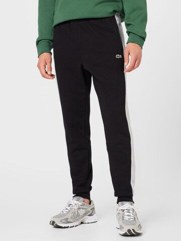 Effilé Pantalon LACOSTE en noir : devant