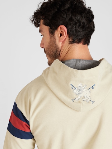 La Martina Zip-Up Hoodie in Beige