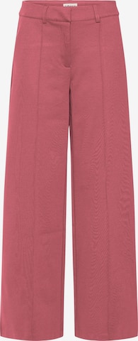 ICHI - Calças com vincos 'Kate' em vermelho: frente