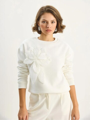 Sweat-shirt Bianco Lucci en blanc