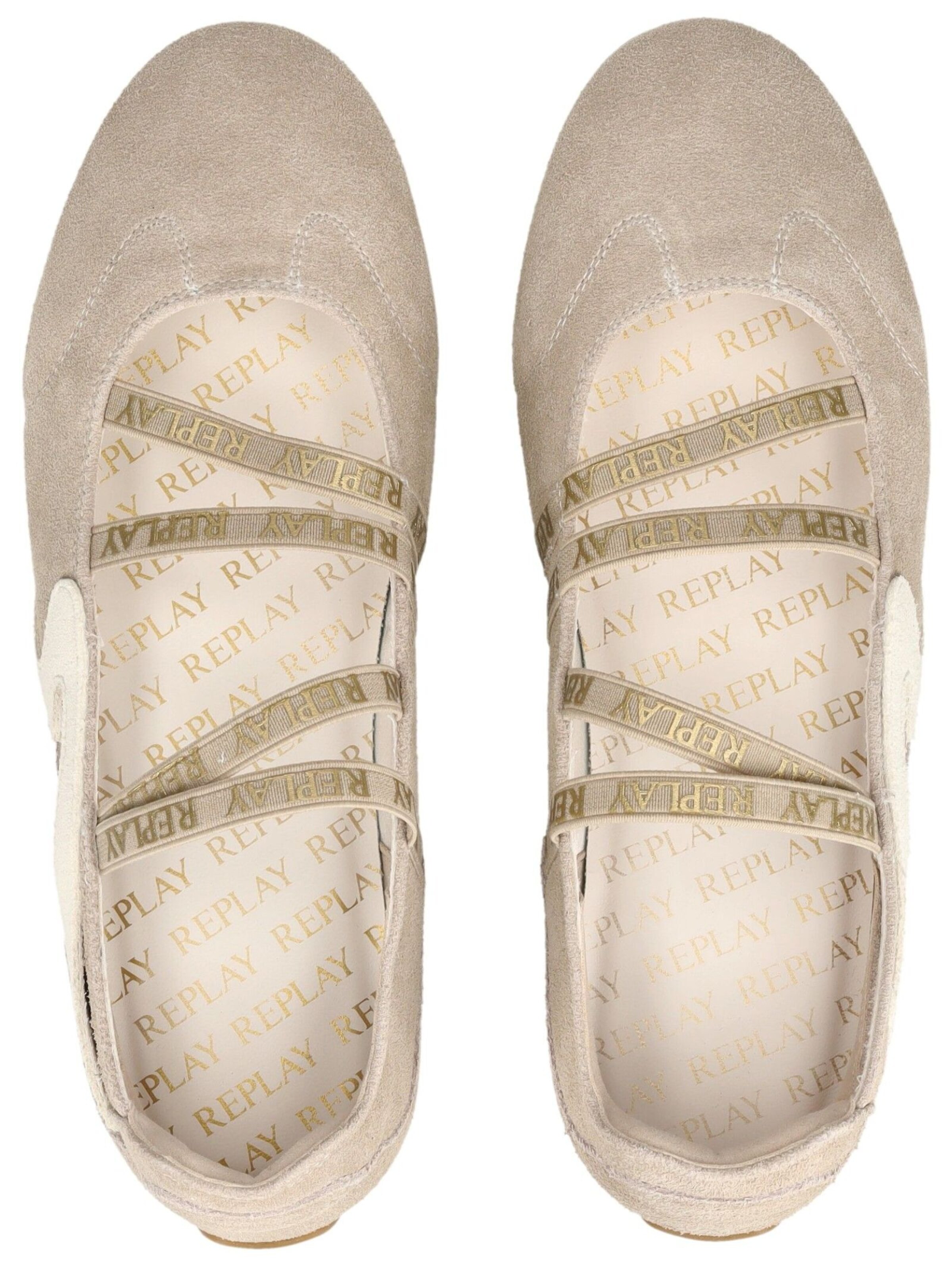 REPLAY Ballerina met riempjes in Beige