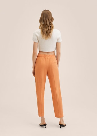 MANGO Regular Pleated Pants 'Tempo' in Orange