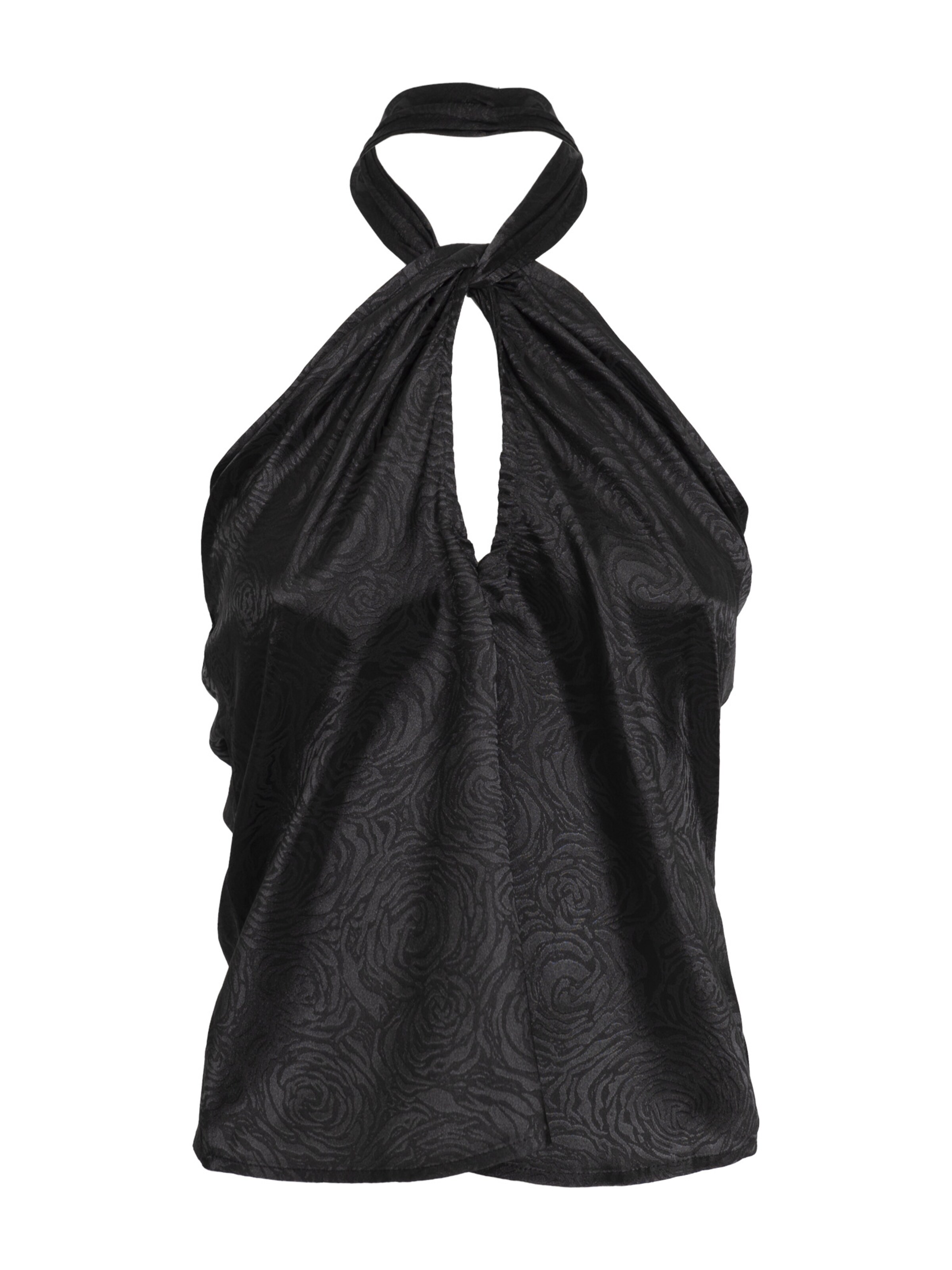 Influencer Топ в черно: отпред