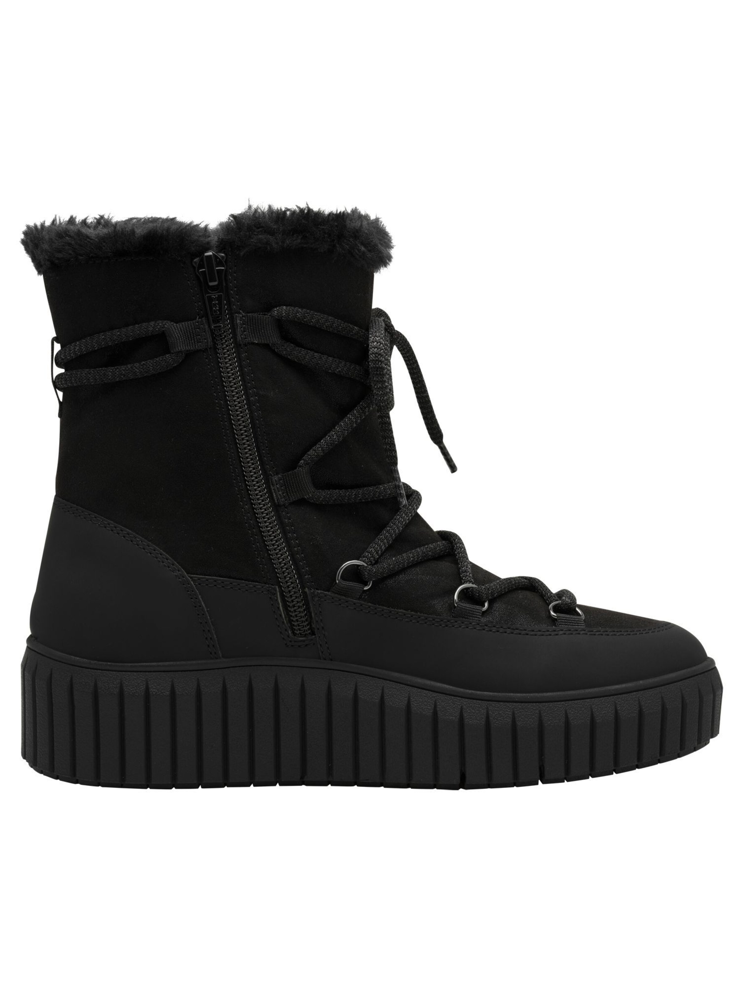 s.Oliver Lace-Up Ankle Boots in Black