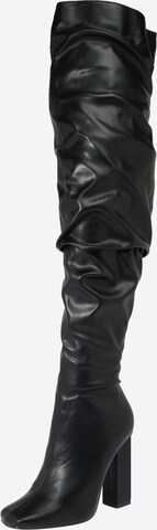 Public Desire Over the Knee Boots 'CASSIA' in Black: front