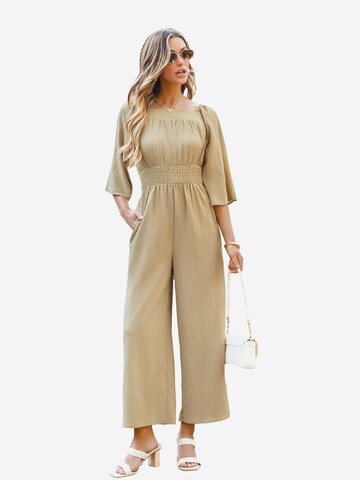 Cupshe Jumpsuit in Beige: front