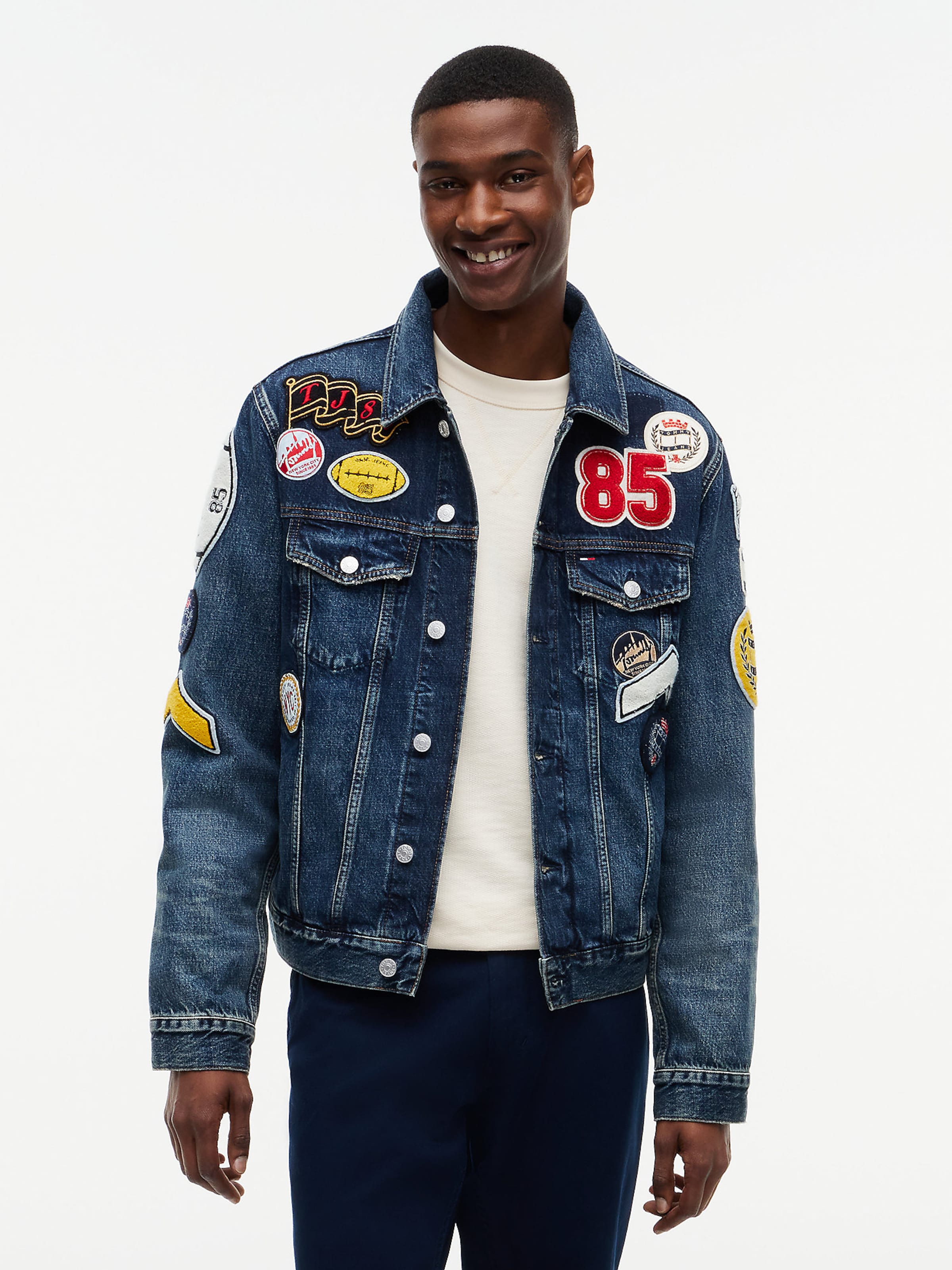 Tommy Jeans Tussenjas in Blauw: voorkant