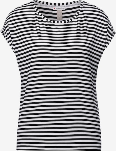 STREET ONE T-shirt en noir / blanc, Vue avec produit