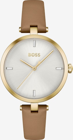 BOSS Black Analog Watch in Brown: front