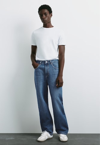 Baggy Jeans de la Pull&Bear pe albastru