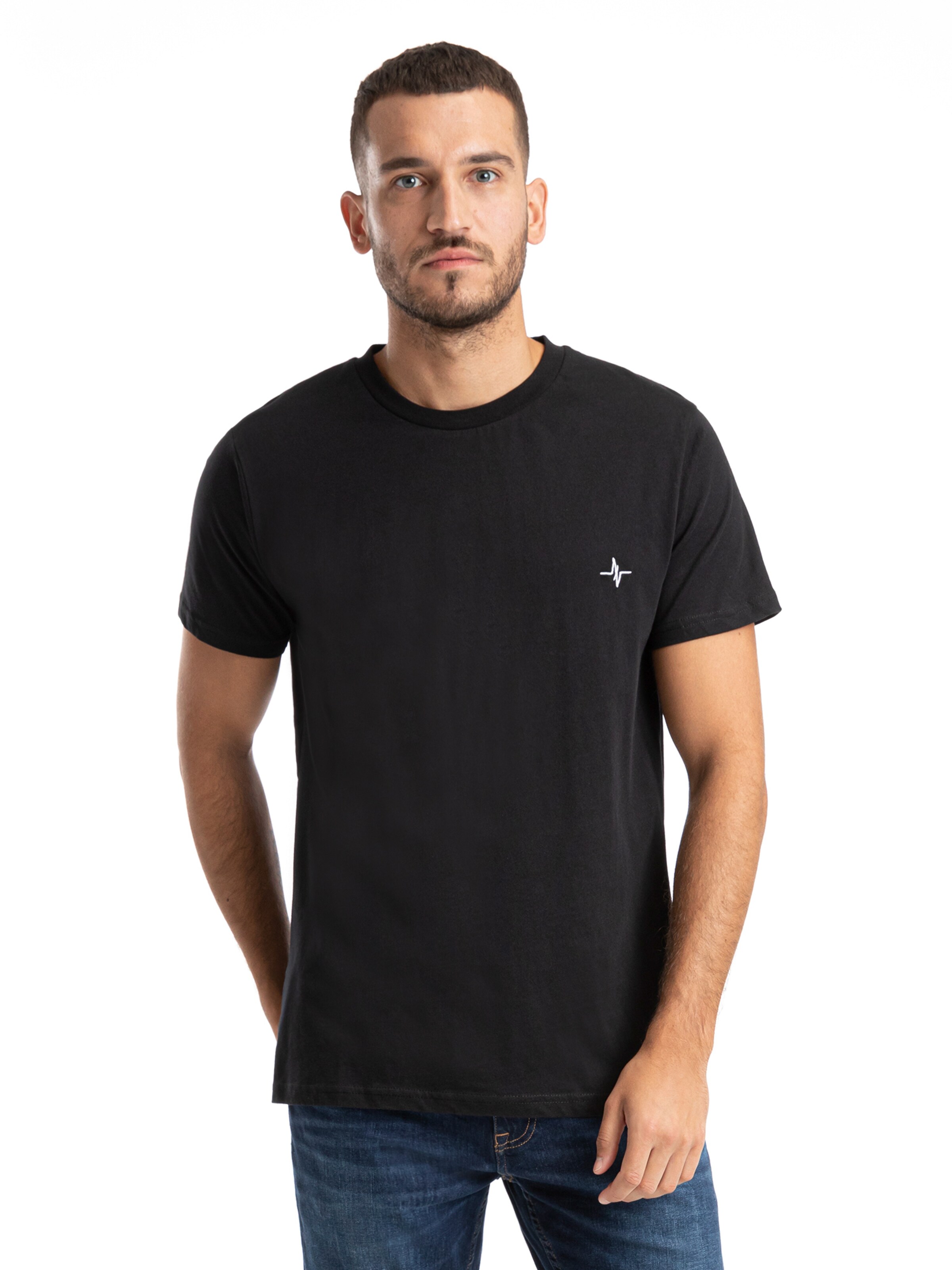 SPITZBUB Shirt 'Günther' in Black: front