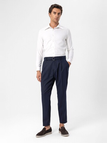 Antioch Slim fit Pleat-front trousers in Blue