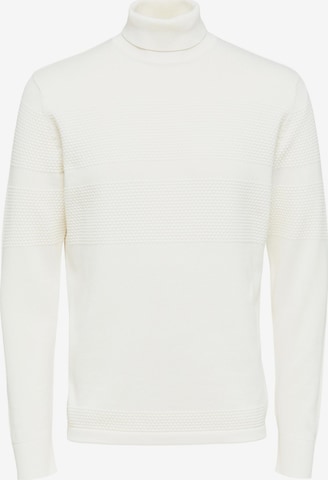 Pull-over 'Maine' SELECTED HOMME en blanc : devant