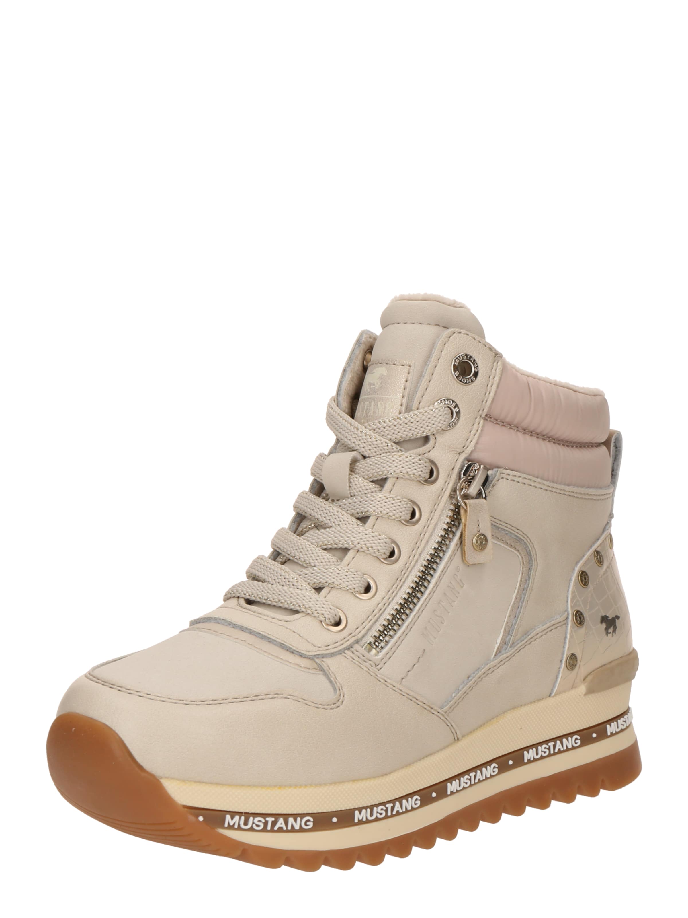 MUSTANG - Botim com fivela em bege: frente