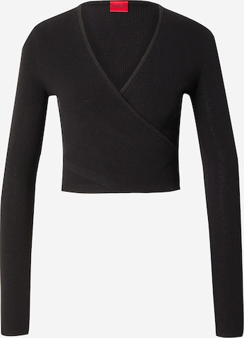 HUGO Sweater 'Skellett' in Black: front