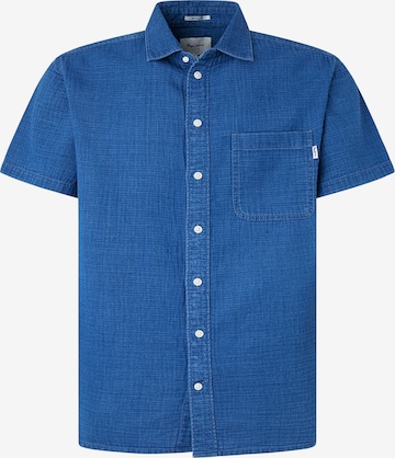 Pepe Jeans Regular fit Button Up Shirt ' BAKER ' in Blue: front
