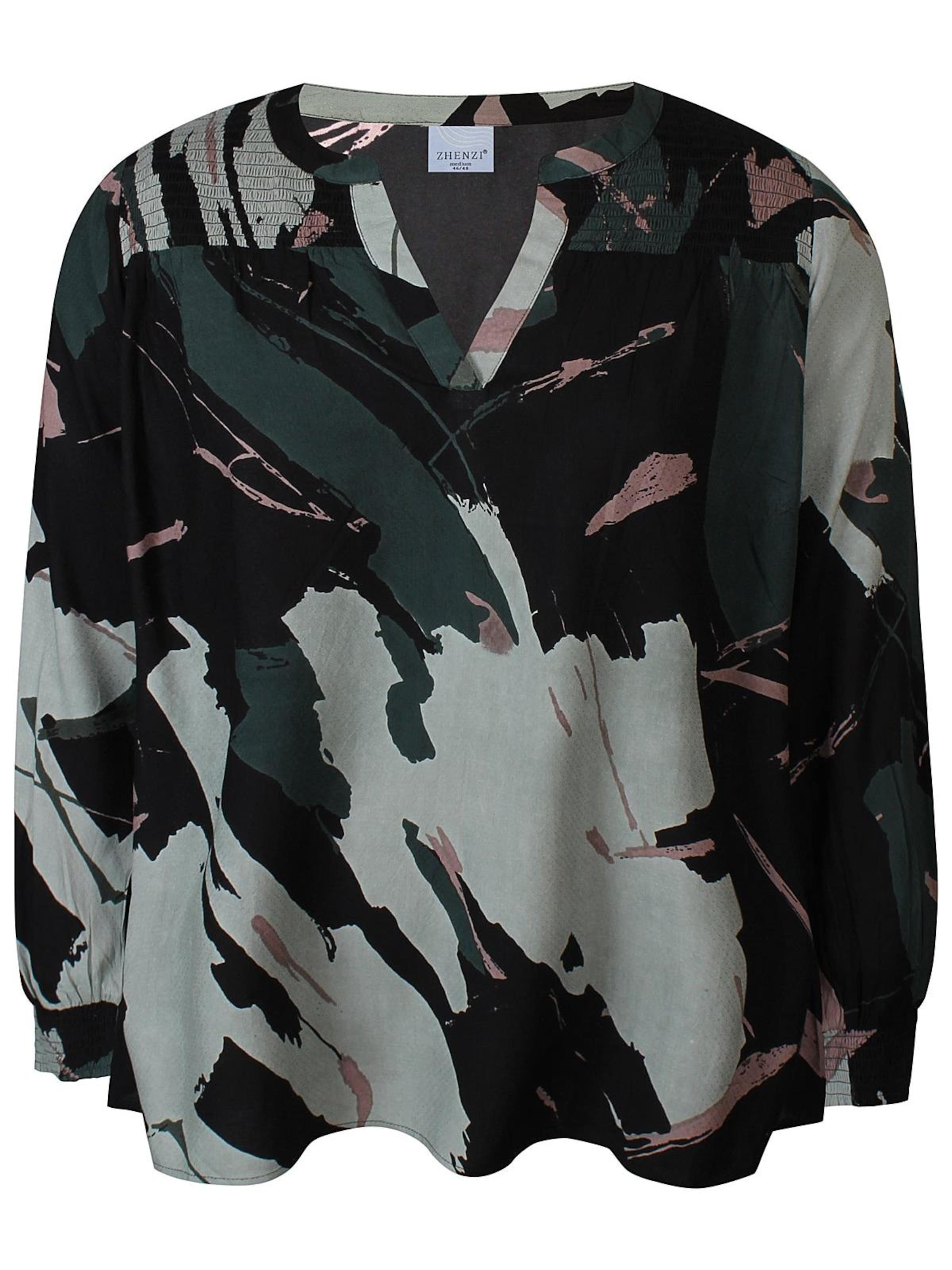 Zhenzi Blouse 'Anity 1205' in Groen: voorkant