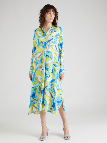 Robe-chemise Emily Van Den Bergh en bleu : devant