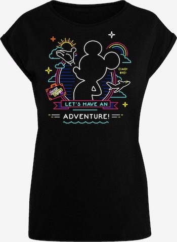 F4NT4STIC Shirt 'Disney Micky Maus Neon Adventure' in Schwarz: predná strana