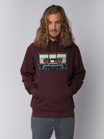 Watapparel Sweatshirt 'Retro Kassette' in Red: front