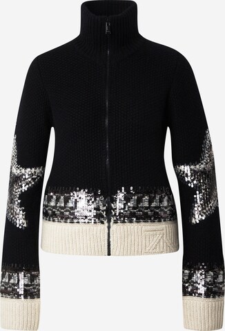 Zadig & Voltaire Knit Cardigan 'CHRISTA' in Black: front