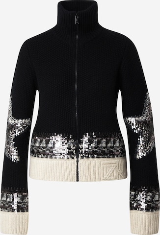 Zadig & Voltaire Knit Cardigan 'CHRISTA' in Black: front