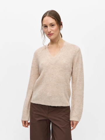 OBJECT Sweater in Beige: front