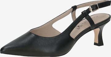CAPRICE Slingback Pumps in Black: front