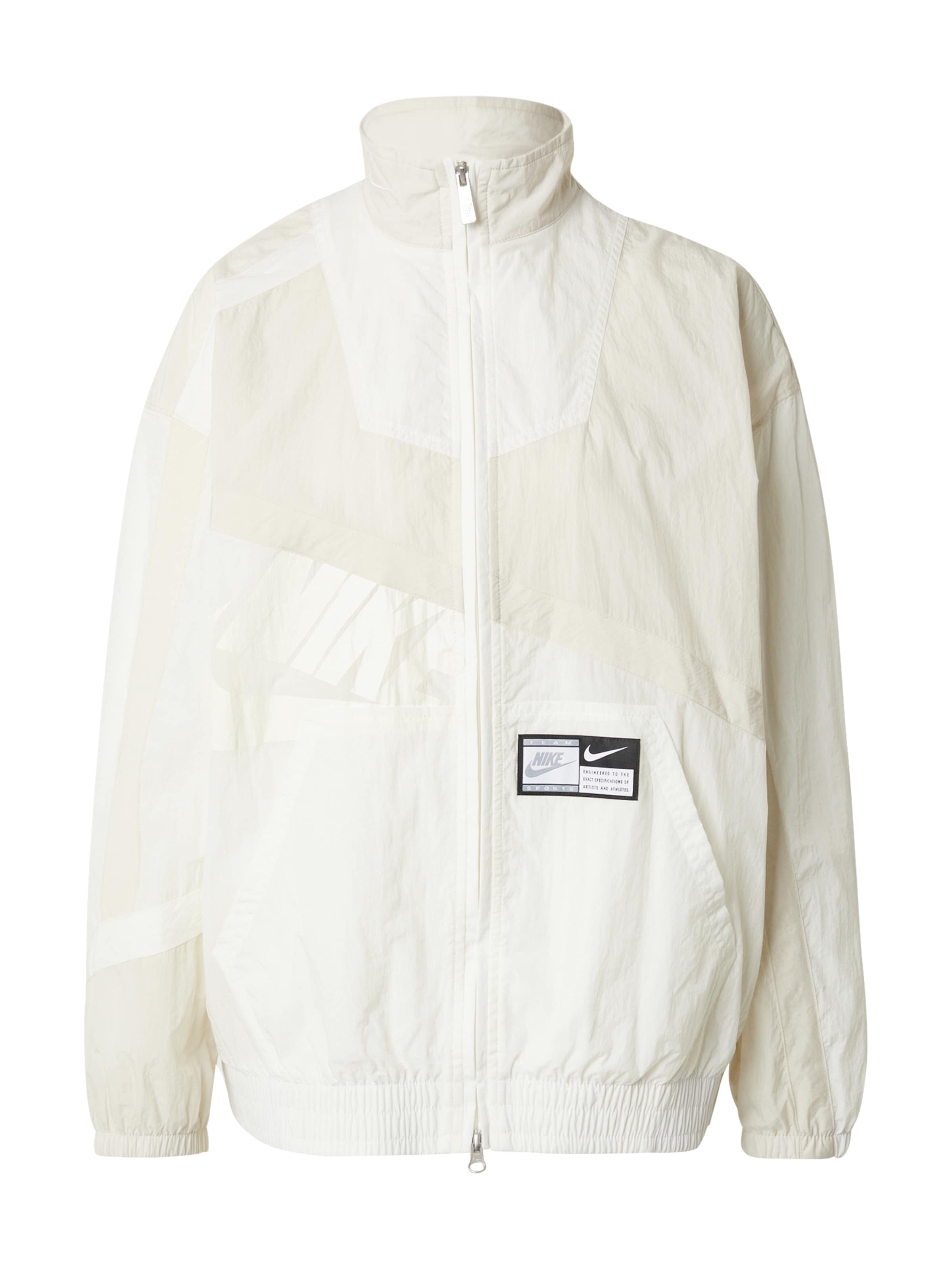 Nike Sportswear Prehodna jakna 'STREET' | črna / bela barva, Prikaz izdelka