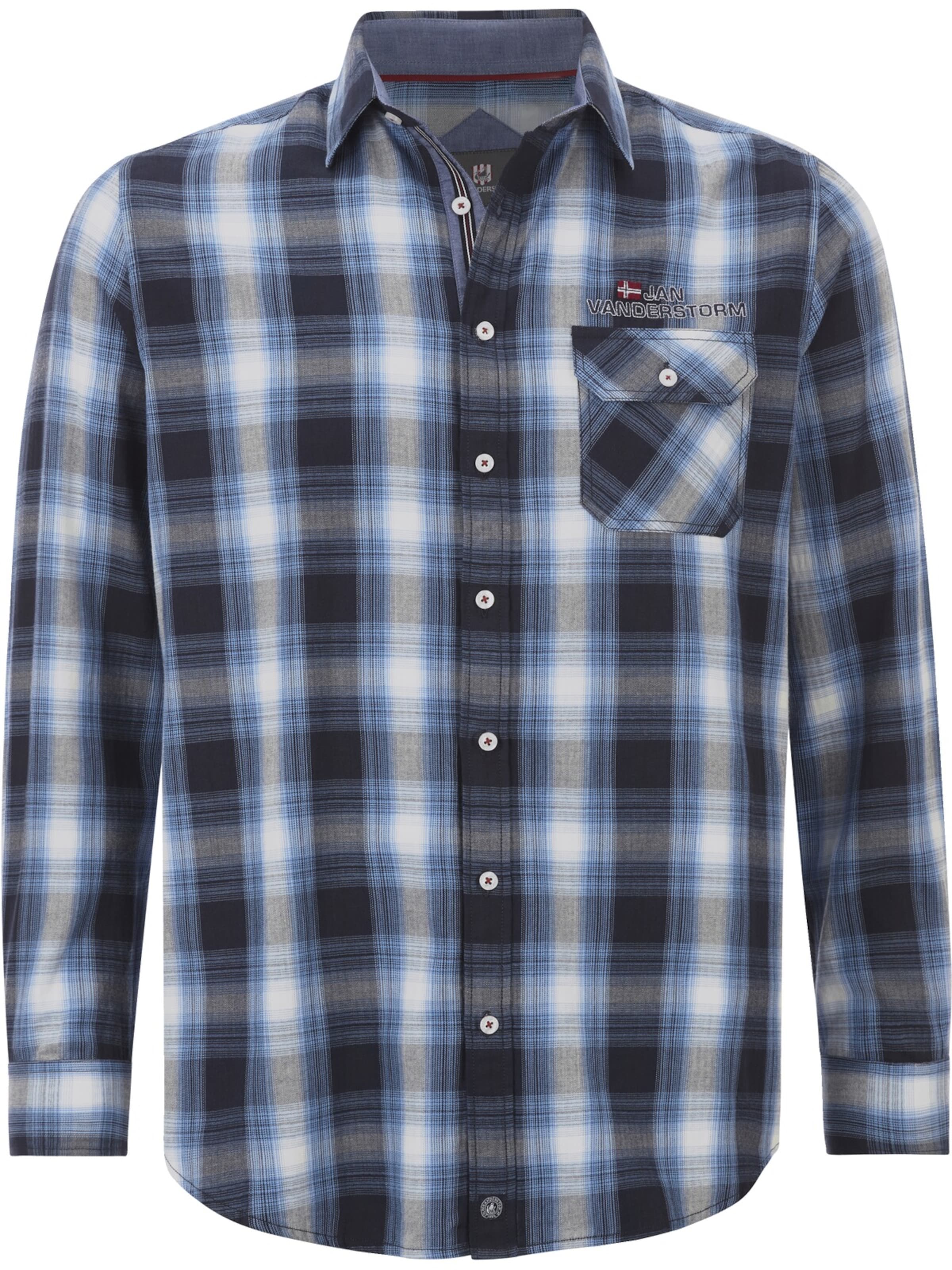Jan Vanderstorm Hemd 'Kaitar' in Blau: Vorderseite