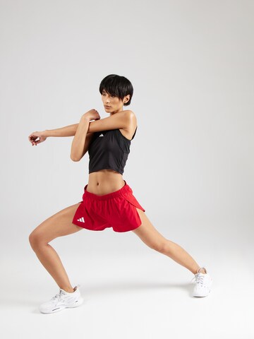 ADIDAS PERFORMANCE Slim fit Workout Pants 'Adizero' in Red