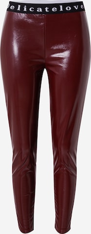 DELICATELOVE Skinny Leggings 'NELLI' i röd: framsida