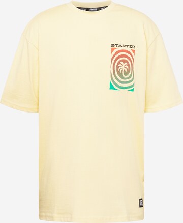 Starter Black Label T-shirt 'Palm' i gul: framsida