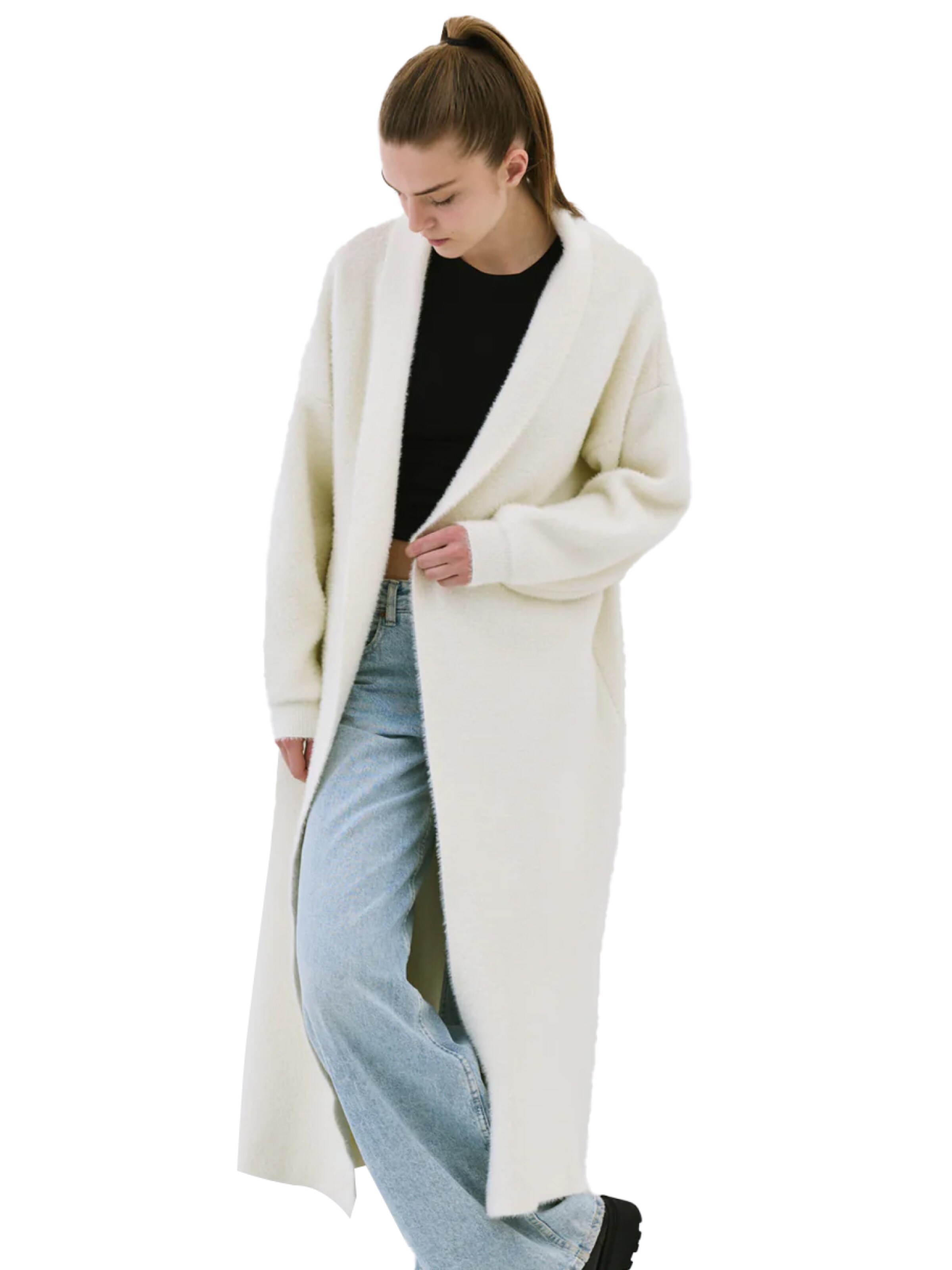 No Matter What Strickjacke in Beige: Vorderseite