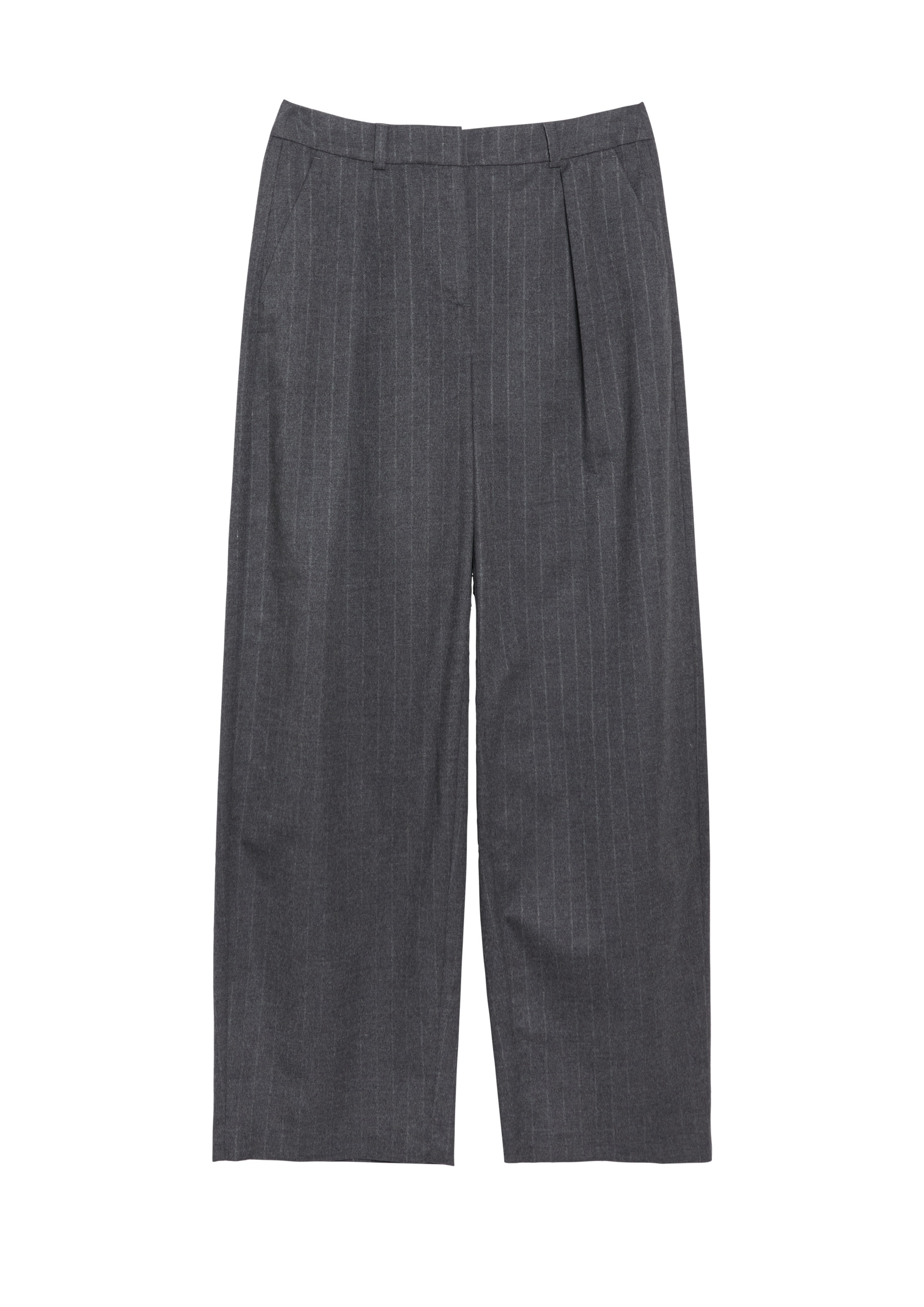 Barrel Pantalon à pince COMMA en gris : devant