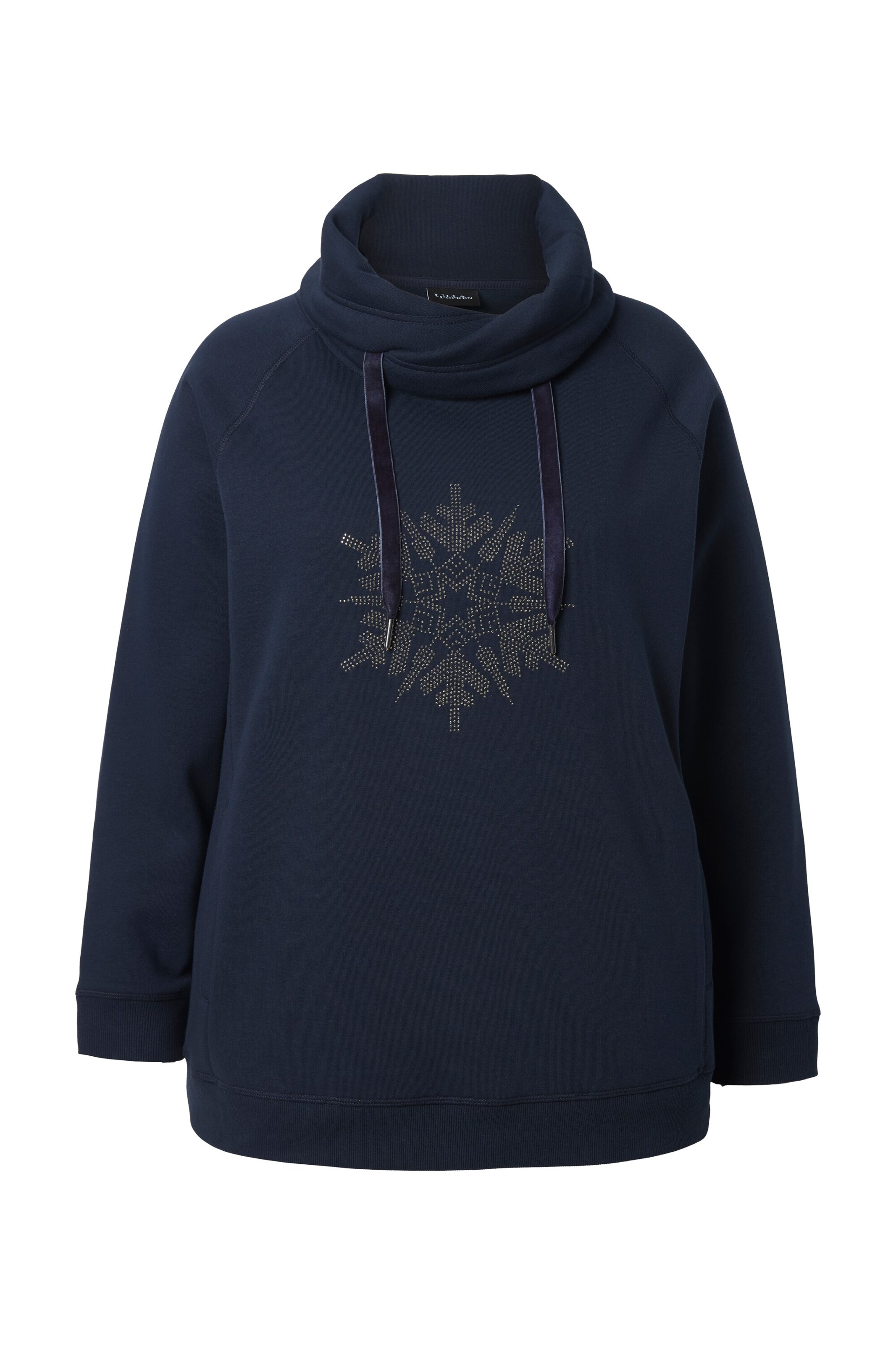 Ulla Popken Sweatshirt in Blauw: voorkant