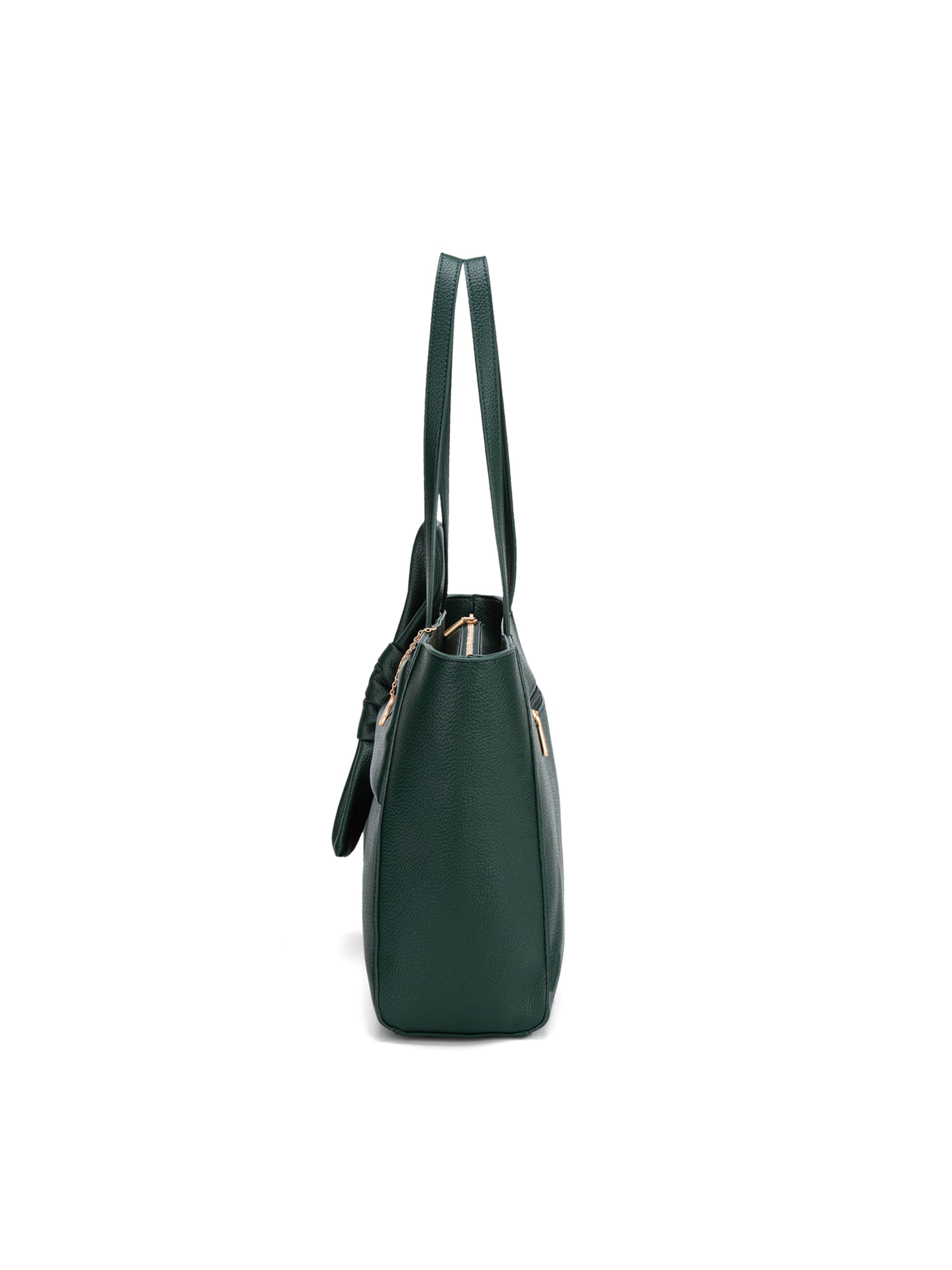 Borsa a spalla 'Borsa a Spalla Donna Velvetine Elite - Pelle Vegana PU con Fiocco' di Diana&Co. in verde