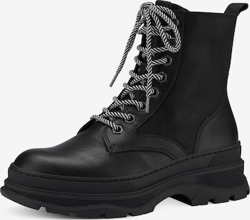 TAMARIS Lace-Up Ankle Boots in Black: front