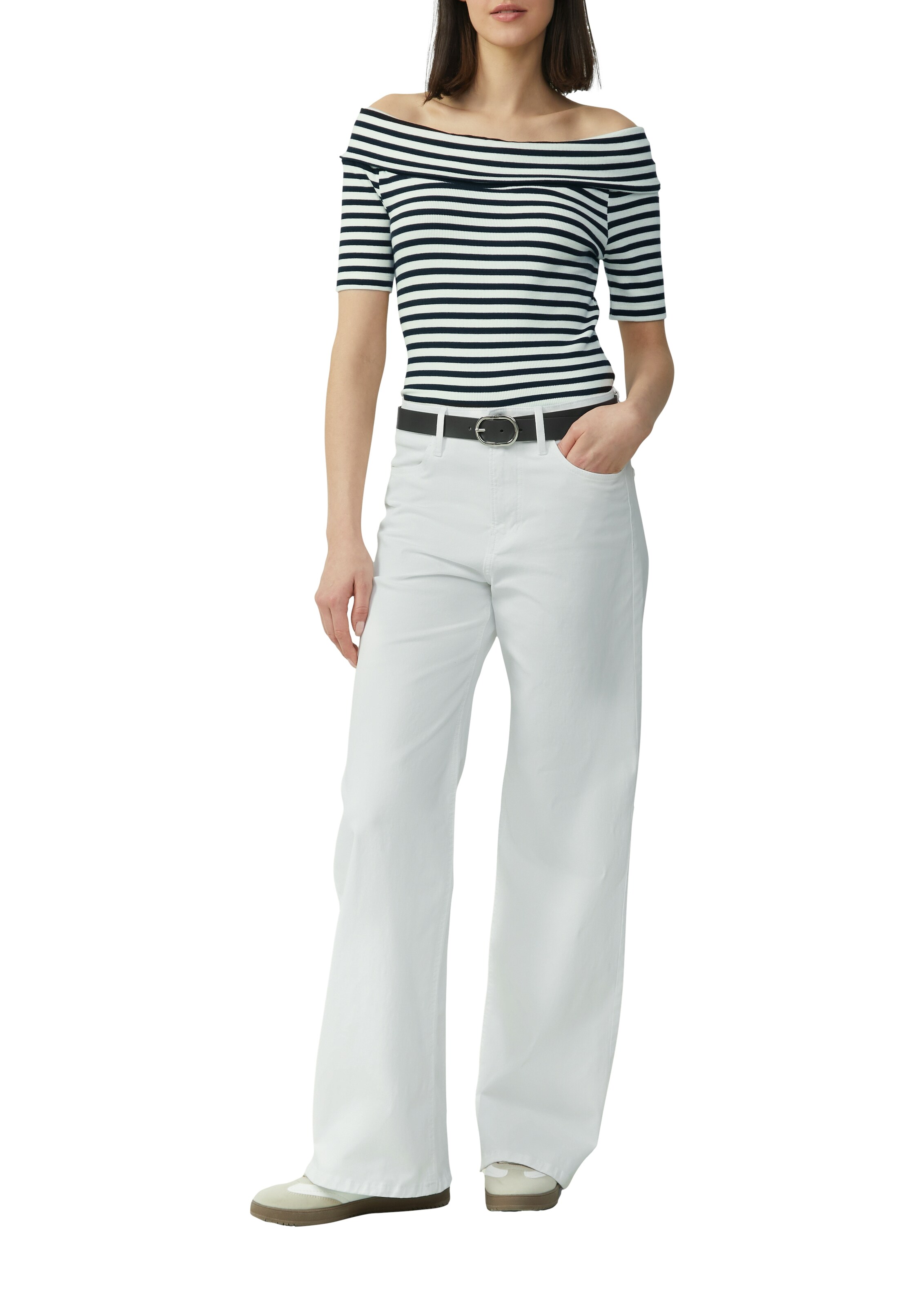 s.Oliver Wide Leg Jeans 'Suri' in Weiß