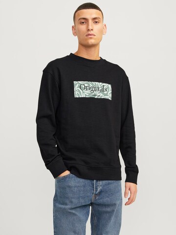 JACK & JONES Sweatshirt 'Lafayette' in Zwart: voorkant