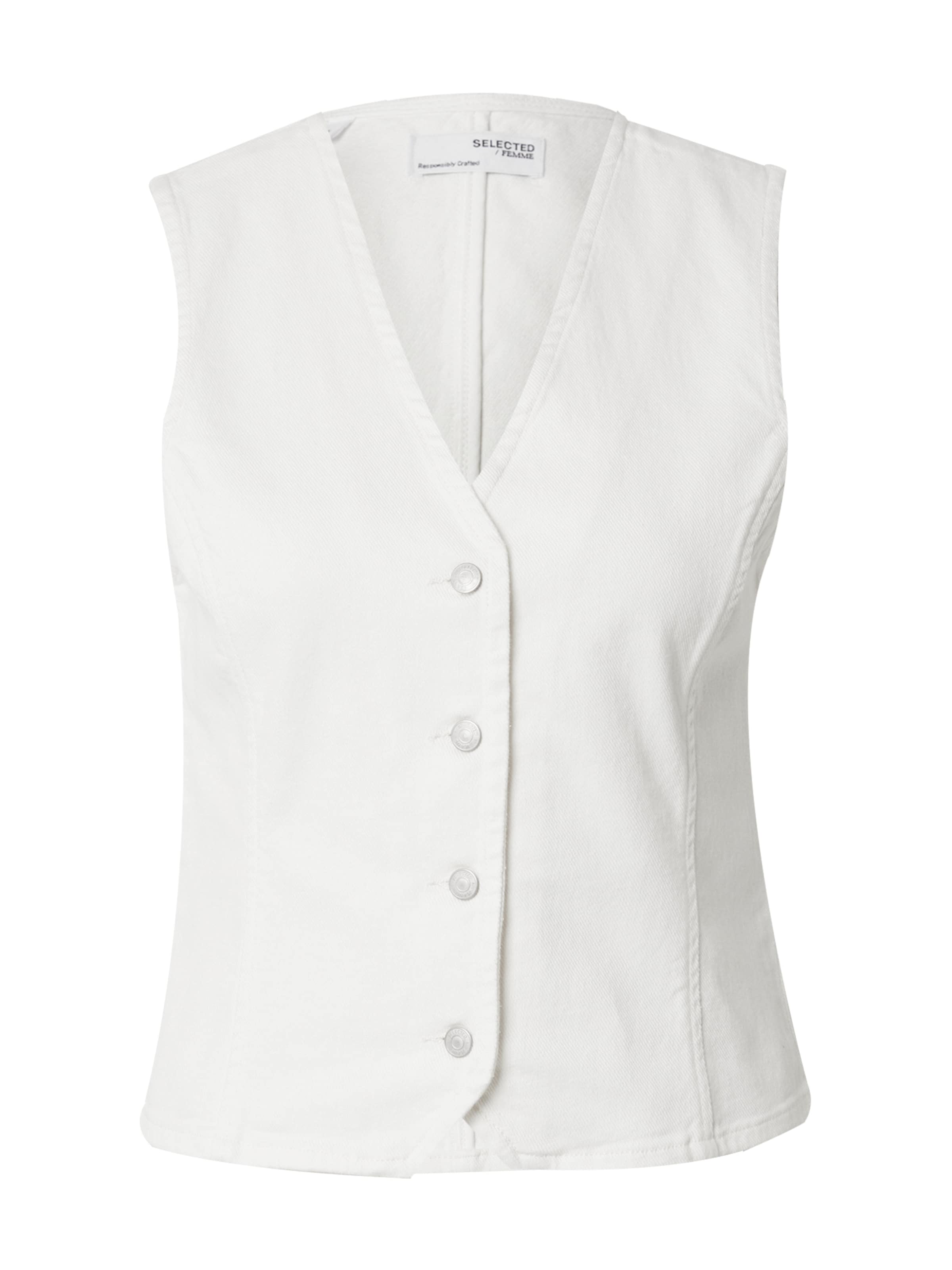 Gilet da completo 'Lexia' di SELECTED in bianco: frontale