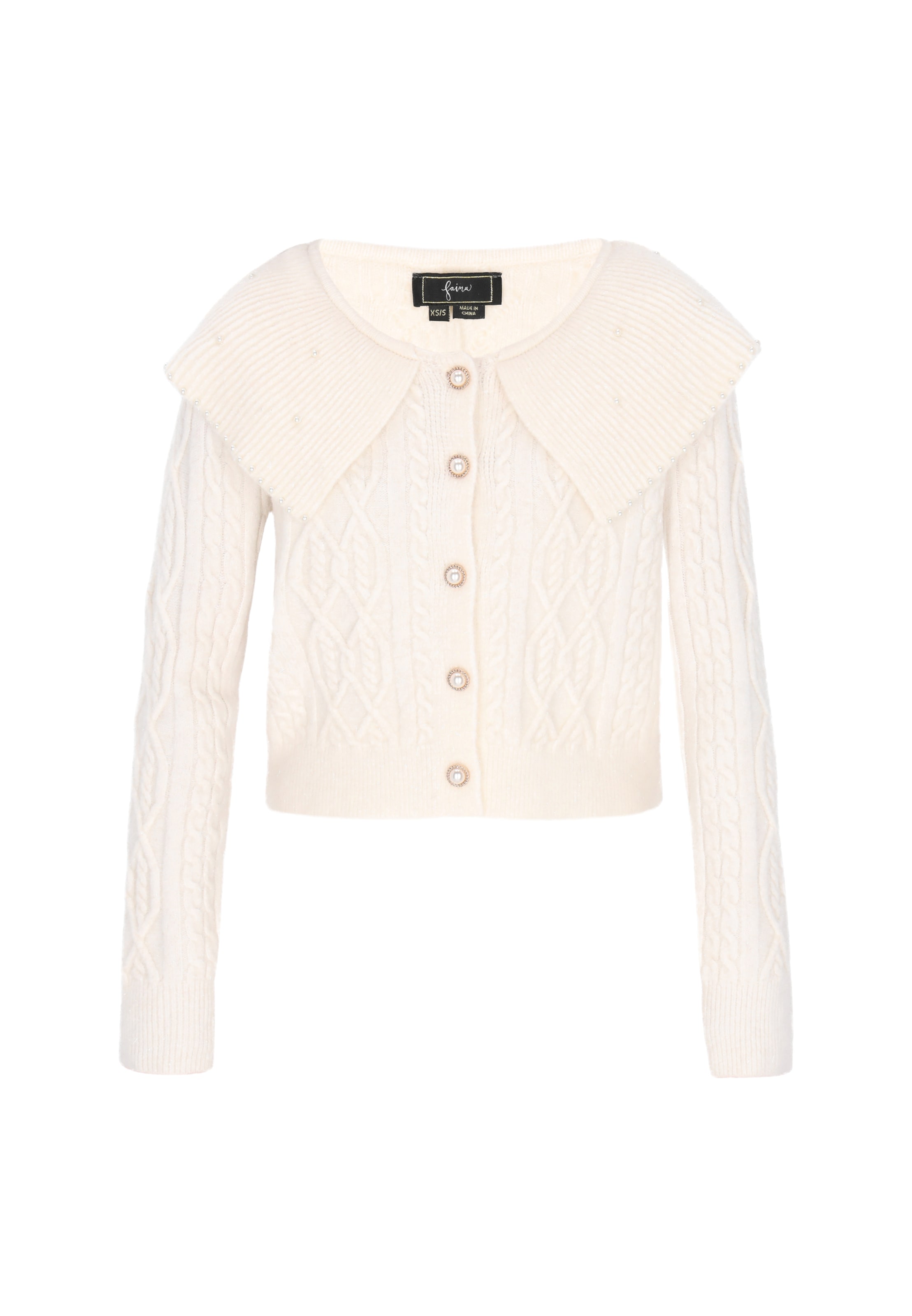 faina - Casaco de malha em branco: frente